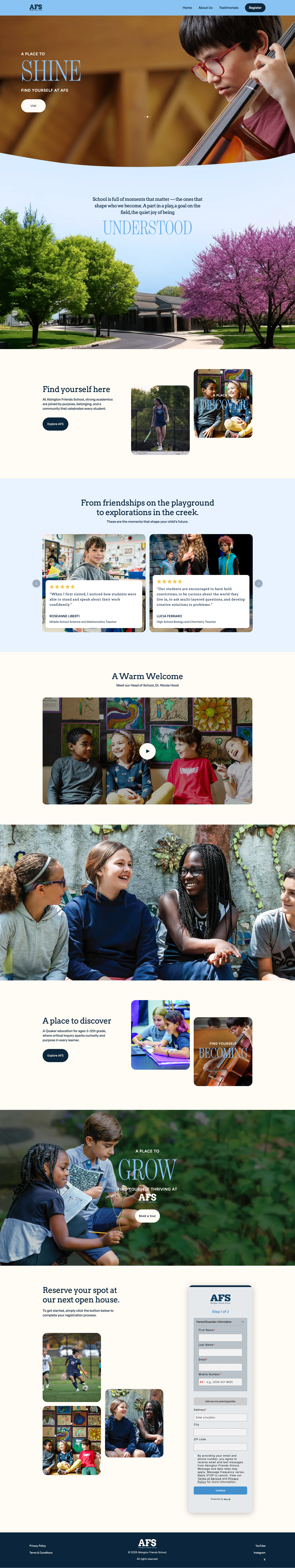 Abington Friends School - Campaign site